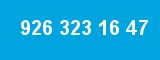 926 323 16 47 926 323 16 47